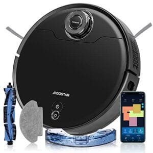 Aigostar Blackhole: Robot Aspirador y Friegasuelos con Navegación Láser y 2700Pa.