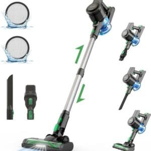 Vactidy V9 Kit Aspiradora Sin Cable 30K Pa, Autonomía 45 Min, Verde