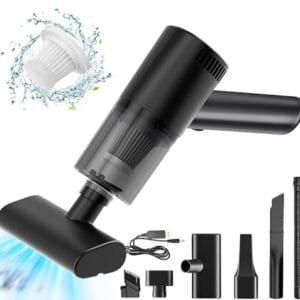 AHYBZN Mini Aspiradora Inalámbrica 9000 Pa, Recargable y Multiusos para Hogar y Auto