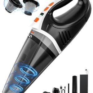 SERVOMASTER Aspirador De Mano 15000Pa, Sin Cable, Filtro HEPA, Recargable