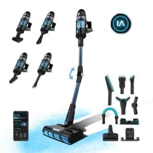 Cecotec Conga Rockstar 9500: Aspirador Escoba Inteligente con App y Doble Filtro.