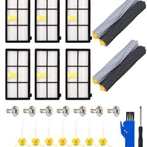 Jissta Kit Recambios iRobot Roomba 800/900: 2 Rodillos, 6 Filtros, 7 Laterales