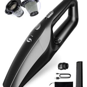 SERVOMASTER Mini Aspirador Potente 12000Pa Recargable con Filtro HEPA