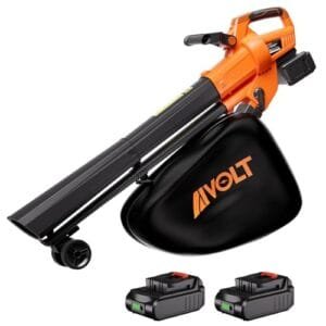 AIVOLT Soplador Aspirador 3 en 1 Inalámbrico con 2 Baterías y Bolsa 40L