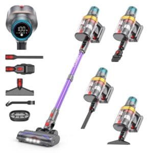 Aonús A9 MAX: Aspiradora Sin Cable Potente con Doble Taza y 70 Min.