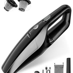 TEMOLA Aspirador de Mano Potente 12000Pa - Sin Cable y HEPA para Coche y Hogar