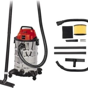 Einhell TC-VC 1930 S: Aspirador 1500W con manguera de 250 cm y accesorios.