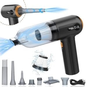 Aspirador De Mano 15000 Pa 4 En 1 Con Pantalla LED