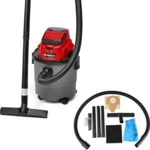 Einhell Aspirador Seco-Húmedo TC-VC 18/15 Li-Solo con Manguera y Filtros