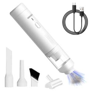 KEVIAN Aspirador De Mano 2 En 1: Potente 12000 Pa y Recargable USB