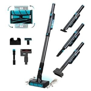 Cecotec Scoba 2100 Twice MAX: Aspirador Vertical Ultraligero con 3 Accesorios.