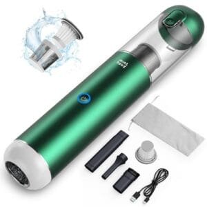Minthouz Aspiradora de Mano 17000Pa - Kit Portátil 3 en 1 para Hogar y Coche
