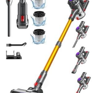 VACTechPro V15: Aspiradora Inalámbrica 6 en 1 para Mascotas y Suelos Duro