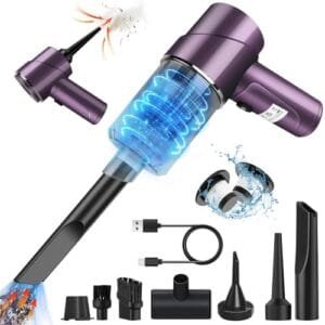 Aspirador de Mano 9000Pa HEPA Recargable para Coche y Hogar