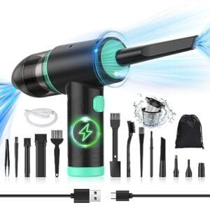 EVARYOO Soplador y Aspirador 2 en 1, 90000RPM, Sin Cable, LED