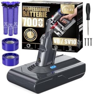 Batería de Repuesto 7000mAh para Dyson V8 con Filtros Incluidos
