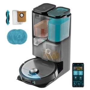 Cecotec Conga 20090 ProAI: Robot Aspirador y Friegasuelos Autovaciado con Corte de Pelo.