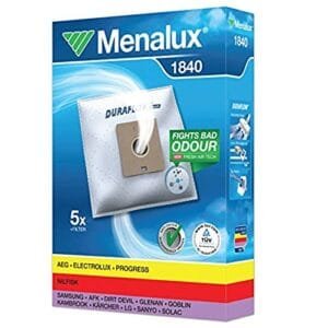 Menalux 1840 - Pack 5 bolsas y filtro para aspiradoras Nilfisk y Samsung